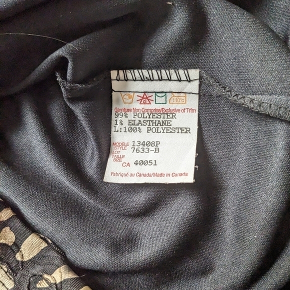 Frank Lyman unique distressed Dress size 10.  Black and gold.  Very femi… - Picture 10 of 13